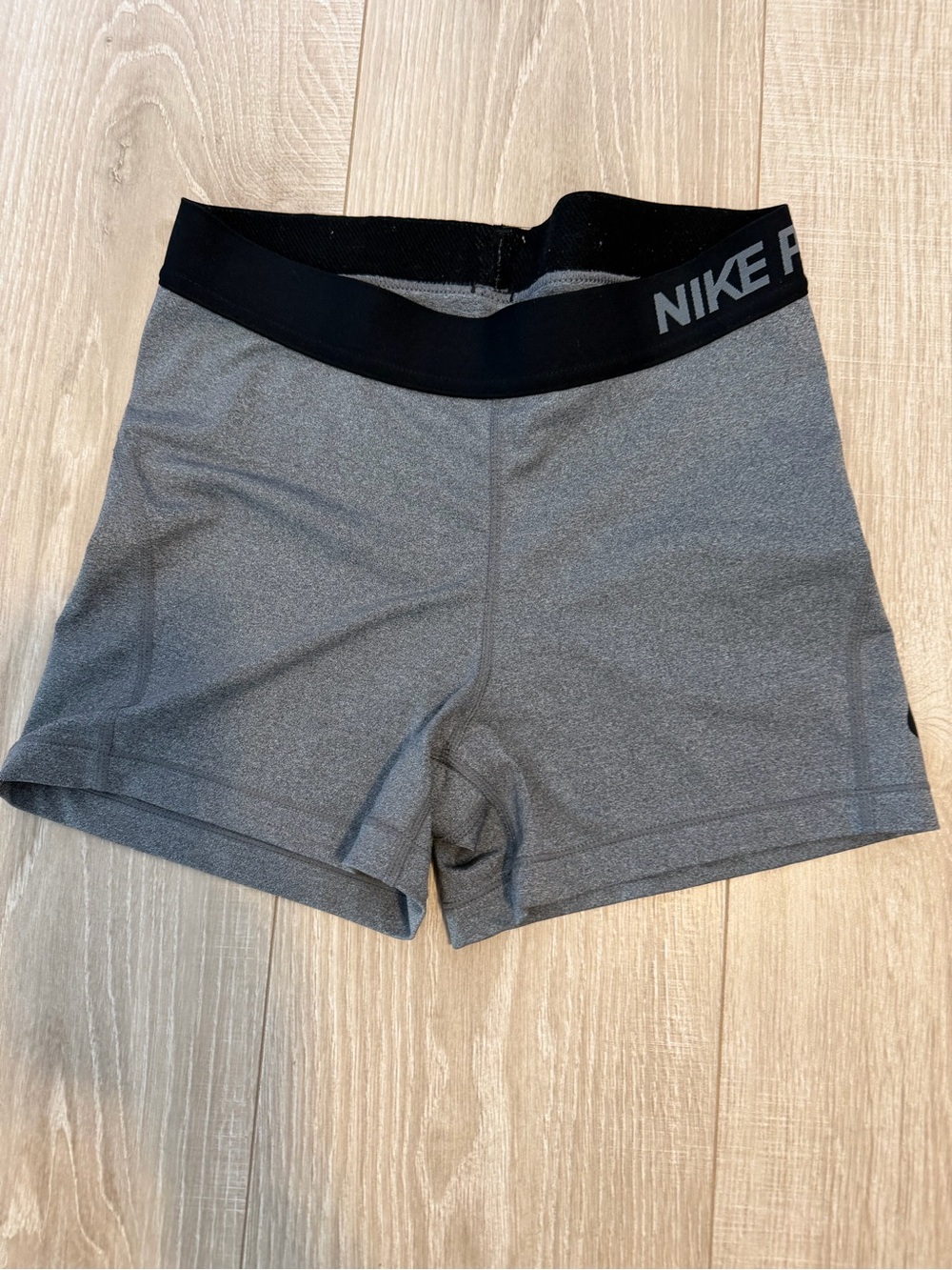 Nike Gray Women's Bike/Training Shorts with Black Waistband